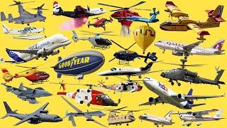 Cargo jet, Jumbo jet, Helicopter, Seaplane, Airplane | AIR VEHICLE name sound, Learn Vehicle English