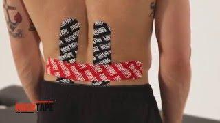 Тейпирование поясничного отдела спины от RockTape (H -образный способ)