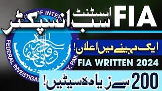 FIA ASI Job Announcement 2024! | FIA ASI Advertisement | FIA ASI Written Test | FIA ASI Syllabus