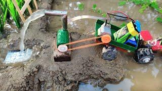 mini water pump with tractor | diy tractor | @KeepVilla