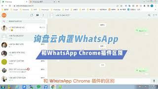 询盘云内置 WhatsApp 和 WhatsApp Chrome 插件的区别