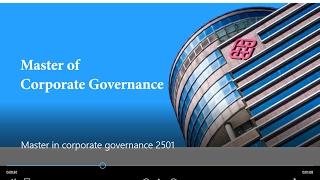 Hong Kong PolyU: Master in Corporate Governance