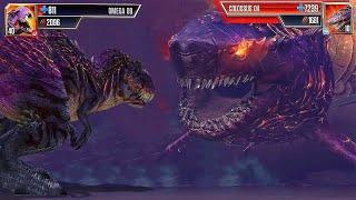 OMEGA 09 (T REX) VS COLOSSUS 04 (MEGALODON): BATTLE FOR DOMINANCE JURASSIC WORLD THE GAME