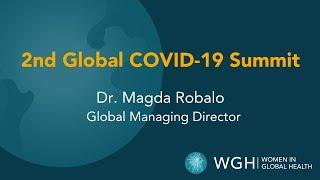 Magda Robalo, Global Managing Director of Women in Global Health at the #globalCOVIDsummit.