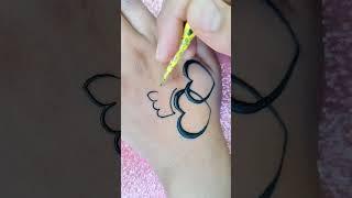 Latest & Very Stylish K Letter Heart Shape Mehndi Design