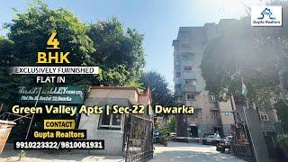 #GreenValleyApartments | 4 BHK EXCLUSIVELY FURNISHED FLAT IN SEC-22 | DWARKA Call 9910223322