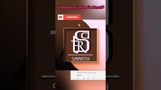 SARATH name logo | comment your name #logo #shorts #youtubeshorts