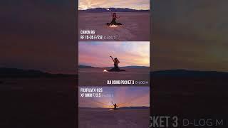 DJI Pocket 3 vs Canon R6 vs Fujifilm X-H2S #djipocket3 #fujifilm #canonr6 #cameracomparision #shorts
