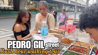 STREET FOOD and STREET SCENES in MANILA Philippines [4k] walking tour