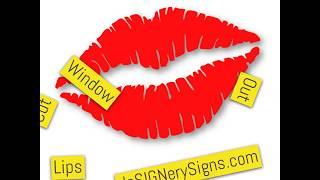 Sexy Lips Cut Out Vinyl Window Graphics | Free Shipping | deSIGNerySigns.com