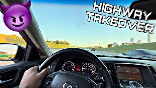 INFINITI G35 HR AND CAMARO SWIMMING THROUGH TRAFFIC POV!