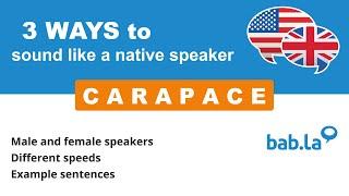 CARAPACE pronunciation | Improve your language with bab.la