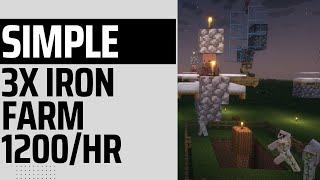 Simple Iron farm | 1200 per hour | 1.17 - 1.21*