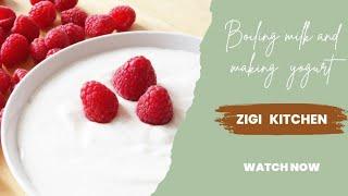 Boiling milk and making yogurt #makingyogurt