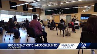 APS students help document first day back to school for in-person learning