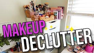 MASSIVE MAKEUP DECLUTTER!! GETTING RID OF MY MAKEUP COLLECTION | COLLECTION AND ORGANIZATION