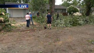 News10's Rachel Law assesses storm damage in South Terre Haute after Tuesday's storms