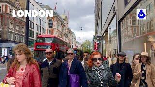 London Walk  OXFORD STREET, Marble Arch to Tottenham Court Road | Central London Walking Tour |HDR