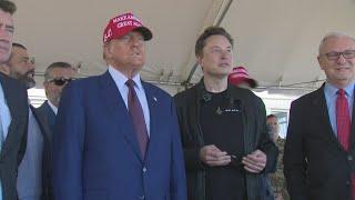 Trump and Elon Musk arrive in Brownsville for SpaceX launch