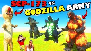 SCP-173 vs GODZILLA, POKEMON, BLACK MONSTER, RAINBOW FRIENDS and DRAGON BALL Z ARMY in ARBS Hindi