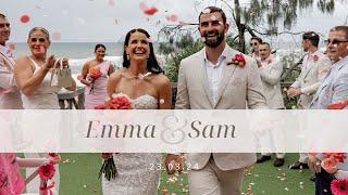 Emma & Sam GOT MARRIED | 23.3.24 at Sunshine Beach Surf Club