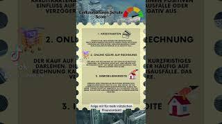 Einflussfaktoren Schufa Score #immobilien #kredit #immobilienfinanzierung