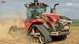 NEW 2025 CASE IH 525 QUADTRAC Tractor Working on Spring Tillage
