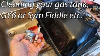 Cleaning your gas tank GY6 or Sym Fiddle