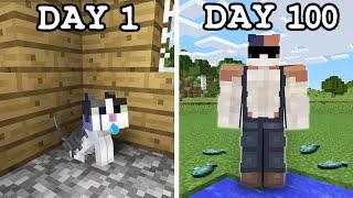 I Survived 100 DAYS as a CAT in Minecraft!