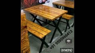 CAFE HOTEL RESTAURANT LOUNGE BAR RESORT ROOFTOP PINEWOOD TABLE BENCH SET MANUFACTURE