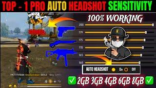 All Gun Headshot Sensitivity Setting After New OB47 Update | Free Fire Max Auto Headshot Sensitivity