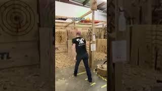 Next level axe throwing video by espn #Shorts
