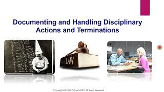 Documenting and Handling Disciplinary Actions and Terminations, Purpose of Employee Discipline