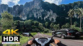 Riding Tour in Krabi, Thailand 2022 | Scenic Paradise POV Ride | Ambiance Sounds - 4K 60 fps