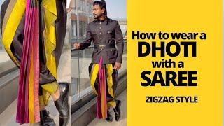 How to drape a dhoti with a saree