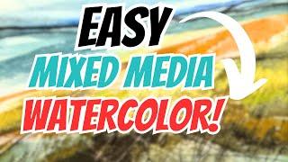 Amazing Mixed Media Watercolor Landscape Tutorial