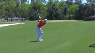 Russell Henley drains one during the Masters