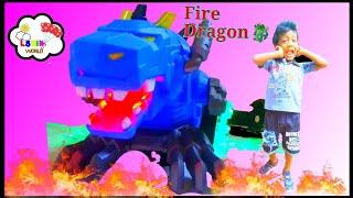 Dinosaur transforming fire spray dragon toys for kids.. with Lashin World.