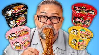 Mexican Dads Try to Eat EVERY Buldak Flavor