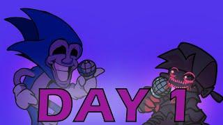 FRIDAY NIGHT FUNKIN' mod EVIL Boyfriend vs Majin Sonic DAY 1