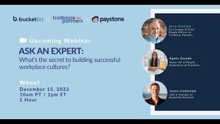 Ask an Expert: What’s the secret to building successful workplace cultures?