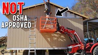 The Most Difficult Part of Siding: Gable End Wall + Z Bar Flashing // DIY Workshop Build