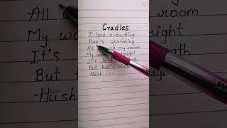 Cradles ~English songs with lyrics#youtubeshorts #shortsvideo #englishsongs #englishlyrics #shorts