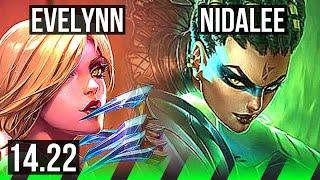 EVELYNN vs NIDALEE (JGL) | 6/0/7, 700+ games, Dominating | KR Master | 14.22