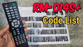 [New Video] RM-014S+ Universal TV  Remote Codes List | All TV Brands Codes rm-014s+ Manual