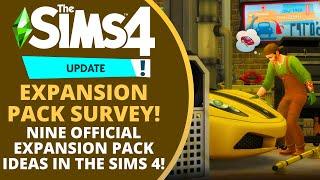 9 OFFICIAL EXPANSION PACKS IN THE SIMS 4 SURVEY! 80's & 90's PACK, CRIME, TRAVEL IN A VAN AND MORE!