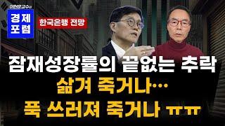 잠재성장률의 끝없는 추락, 한국은행 발표