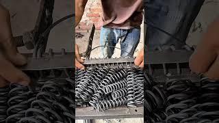 Turning Metal Wire Into Perfect Spring | Vintage Lathe Craftsmanship #shorts