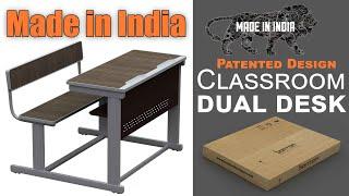 Made in INDIA Classroom dual desk, Patented Design. #AtamnirbharBharat #Dualdesk