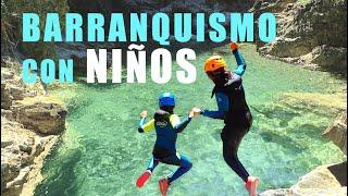 Barranquismo con niños en Huesca Pirineos. Barranquismo familiar y en familia en Ordesa en AINSA